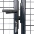 Puerta de malla de jardín acero galvanizado gris 289x150