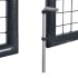 Puerta de malla de jardín acero galvanizado gris 289x150