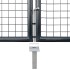 Puerta de malla de jardín acero galvanizado gris 289x150