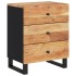 Mesita de noche madera acacia madera contrachapada 50x33x62