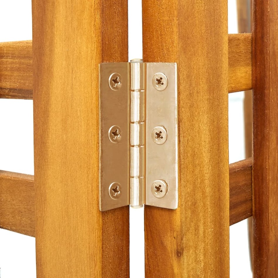 Biombo de 4 paneles madera maciza de acacia 121x2x120