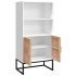 Aparador alto madera contrachapada blanco 60x35x125