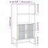 Aparador alto madera contrachapada blanco 60x35x125