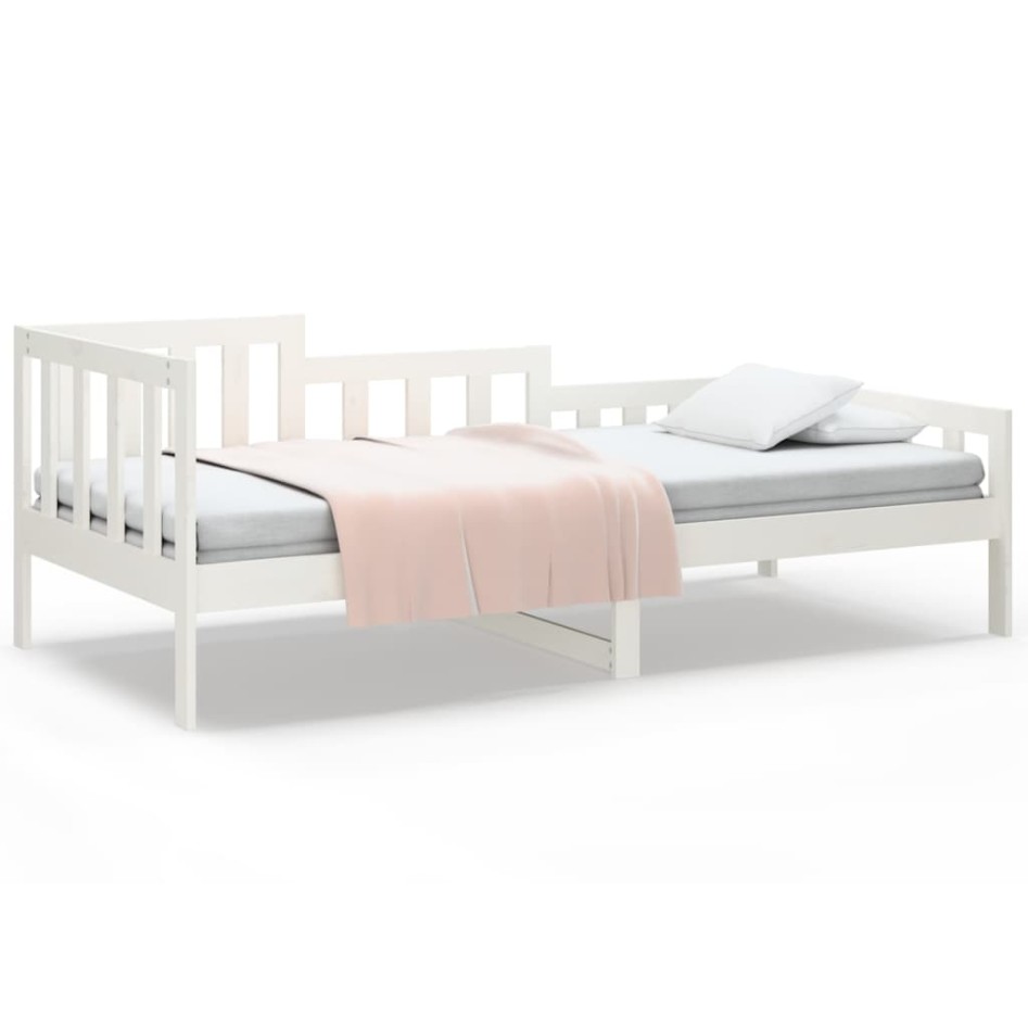 Sofá cama sin colchón madera maciza de pino blanco 90x190
