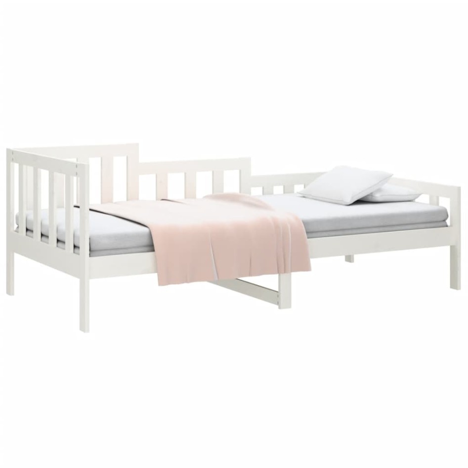 Sofá cama sin colchón madera maciza de pino blanco 90x190