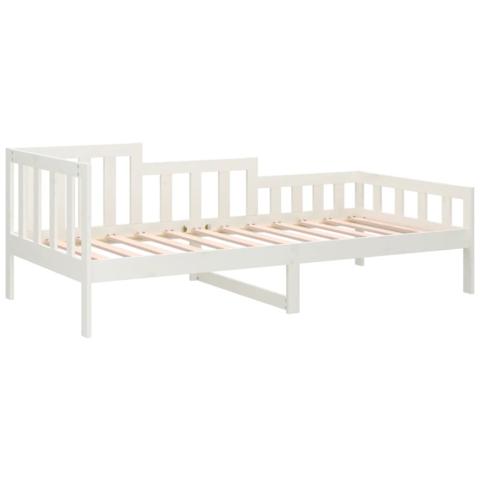Sofá cama sin colchón madera maciza de pino blanco 90x190