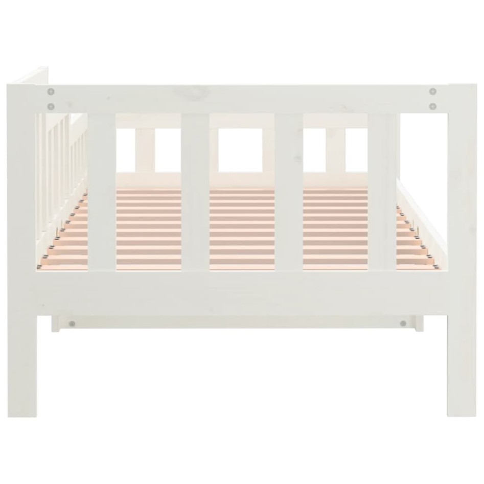 Sofá cama sin colchón madera maciza de pino blanco 90x190