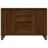 Aparador de madera de ingeniería marrón roble 104x35x70