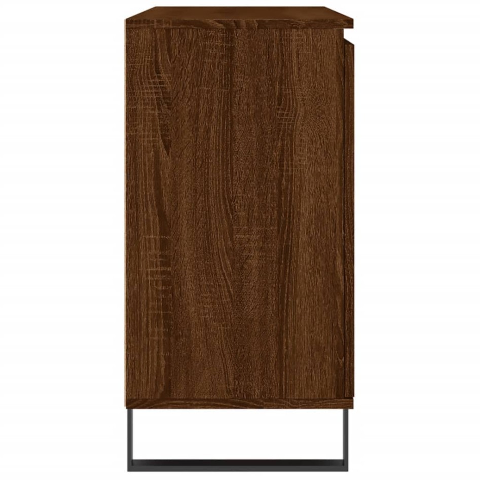 Aparador de madera de ingeniería marrón roble 104x35x70