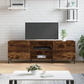 Mueble de TV madera de ingeniería roble ahumado 150x30x50