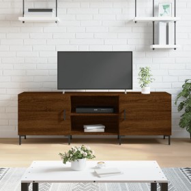 Mueble de TV madera de ingeniería roble marrón 150x30x50