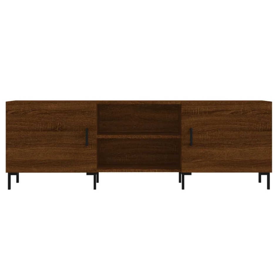 Mueble de TV madera de ingeniería roble marrón 150x30x50