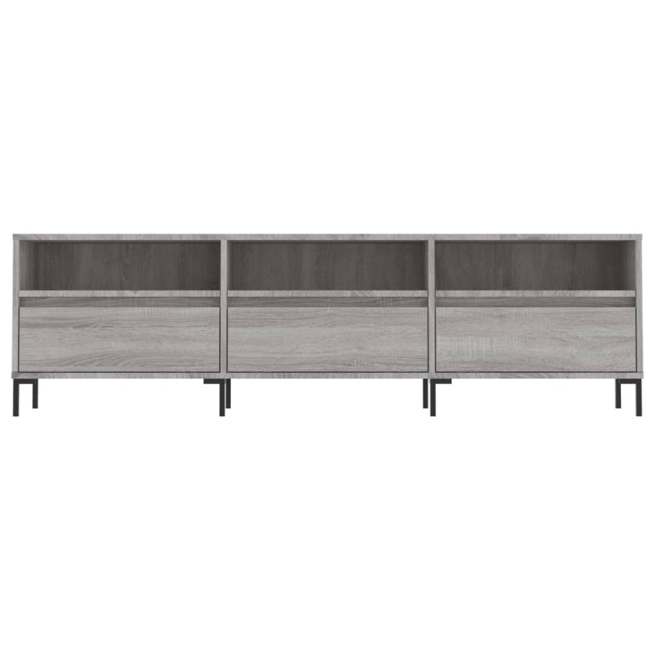 Mueble para TV madera contrachapada gris Sonoma 150x30x44,5