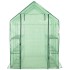 Invernadero accesible con 12 estantes acero 143x214x196