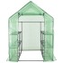 Invernadero accesible con 12 estantes acero 143x214x196