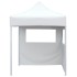Carpa plegable profesional con 2 paredes acero blanco 2x2