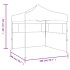 Carpa plegable profesional con 2 paredes acero blanco 2x2