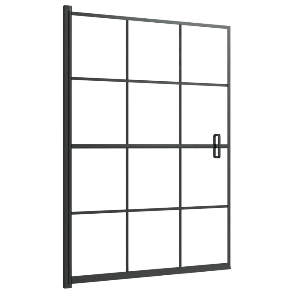 Mampara de ducha ESG negro 100x140