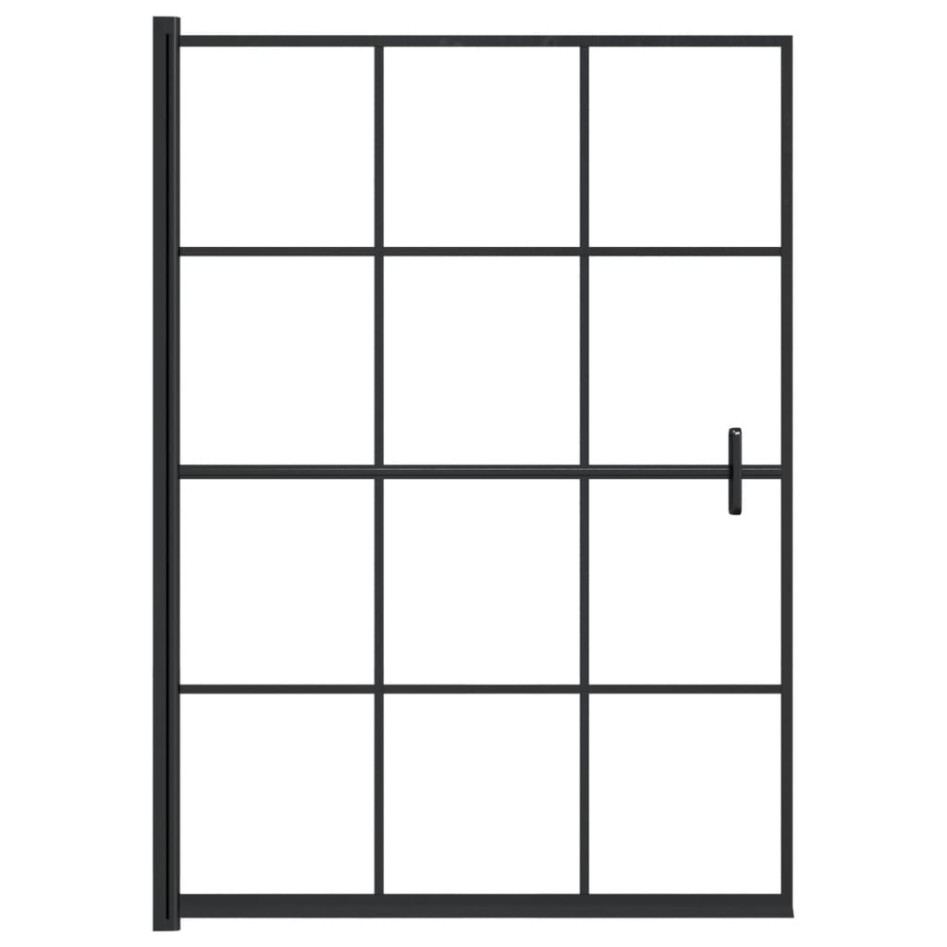 Mampara de ducha ESG negro 100x140