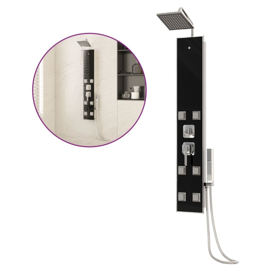 Panel de ducha de vidrio 18x45,5x130 cm