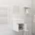 Juego de muebles de baño madera de ingeniería blanco