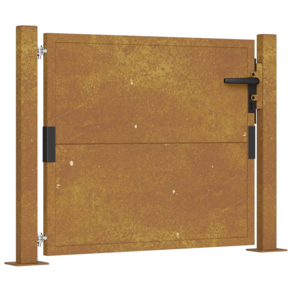 Puerta de jardín acero corten 105x105