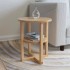 Mesa auxiliar de madera maciza de roble 40x50