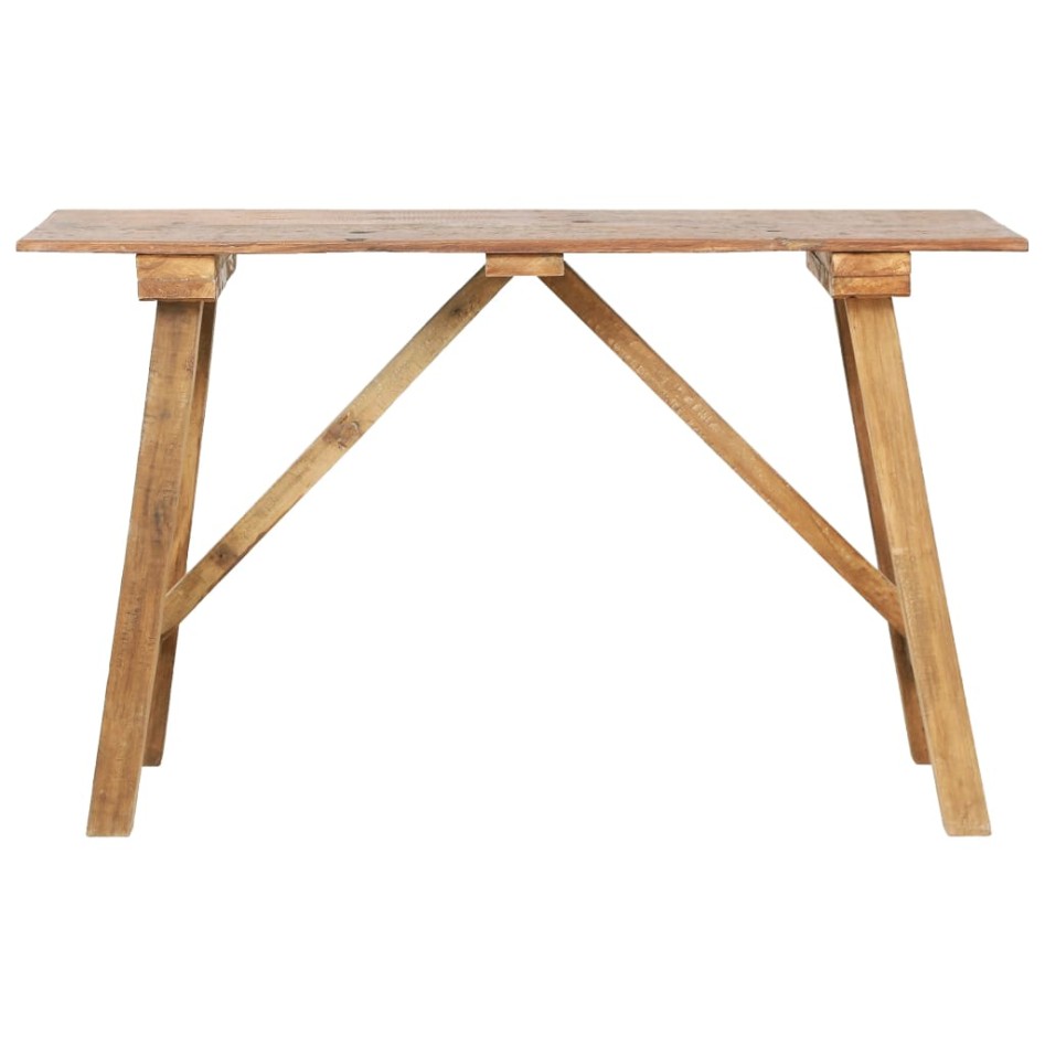 Mesa consola de madera reciclada mixta 130x40x80
