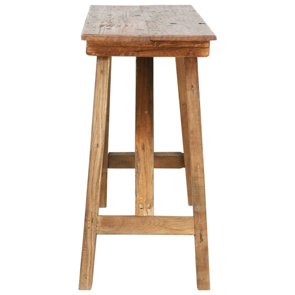 Mesa consola de madera reciclada mixta 130x40x80