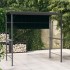 Cenador con tejado gris antracita 220x110x200