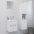 Juego de muebles de baño madera de ingeniería blanco