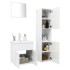 Juego de muebles de baño madera de ingeniería blanco