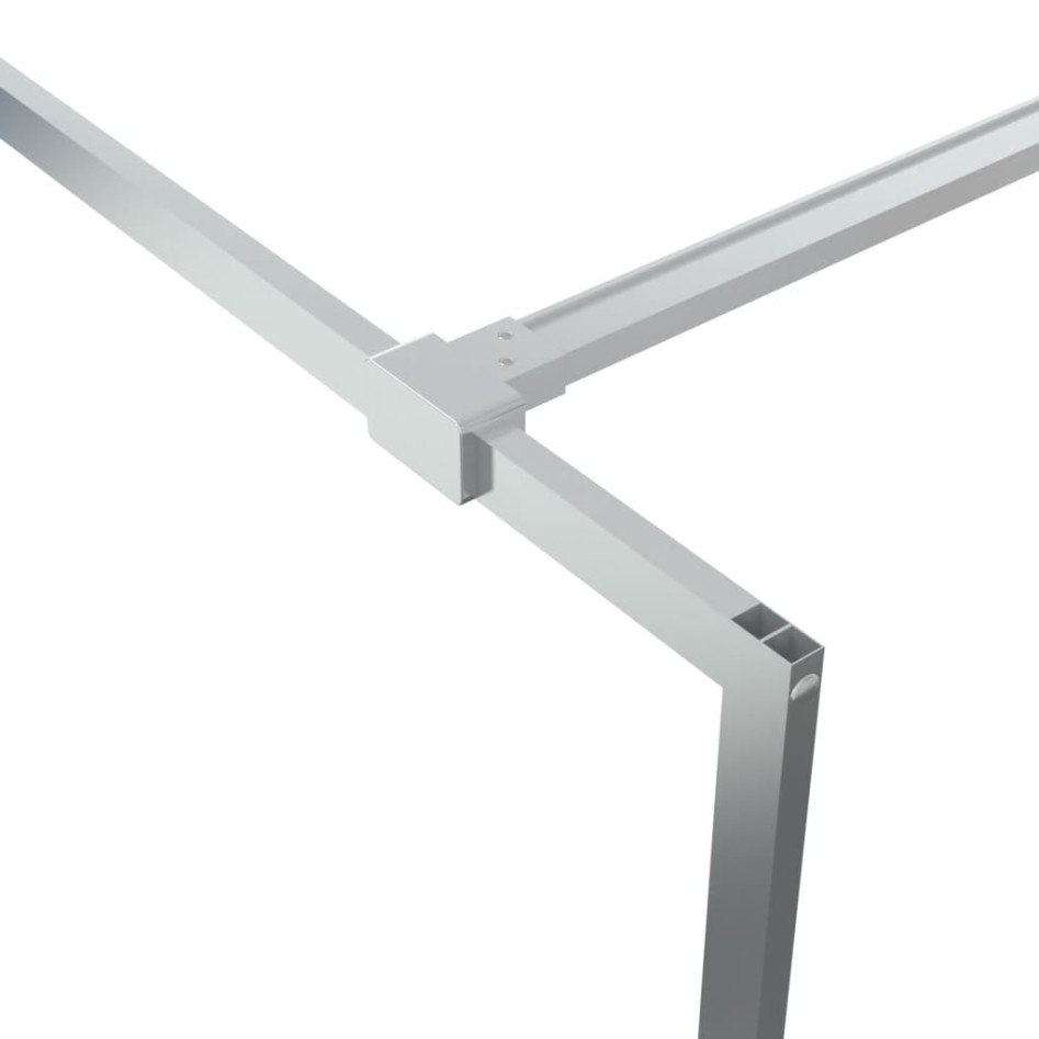 Mampara de ducha vidrio ESG transparente plateado 80x195