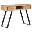 Escritorio madera maciza acacia con borde natural 107x45x79 cm