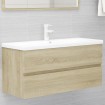 Mueble con lavabo madera de ingeniería roble Sonoma