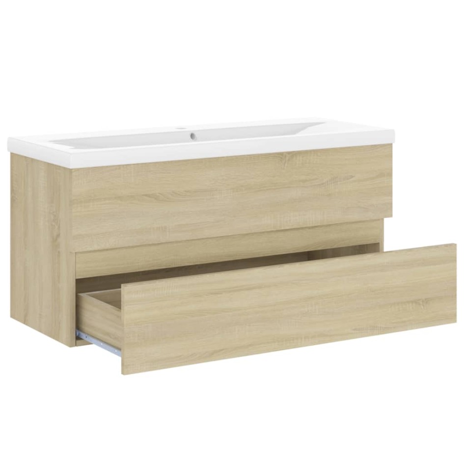 Mueble con lavabo madera de ingeniería roble