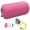 Rollo inflable de gimnasia con bomba PVC rosa 120x90 cm