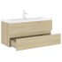 Mueble con lavabo madera de ingeniería roble