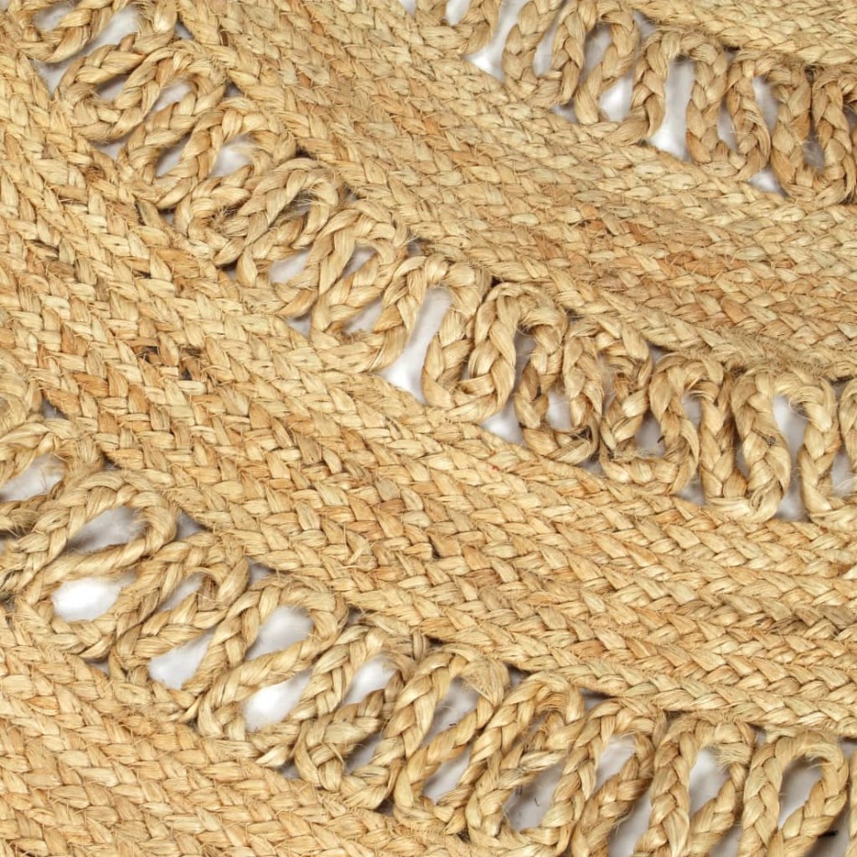 Alfombra hecha a mano de yute trenzado 210
