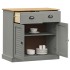 Aparador con cajones VIGO madera maciza pino gris 78x40x75