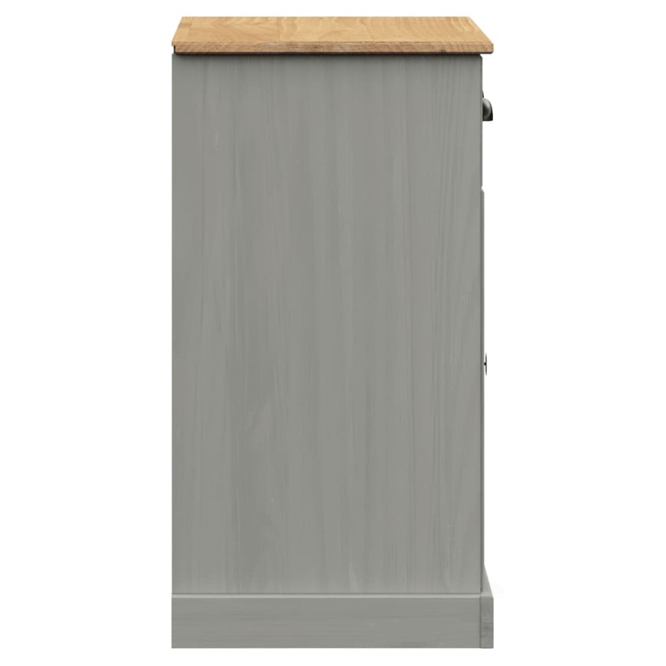 Aparador con cajones VIGO madera maciza pino gris 78x40x75