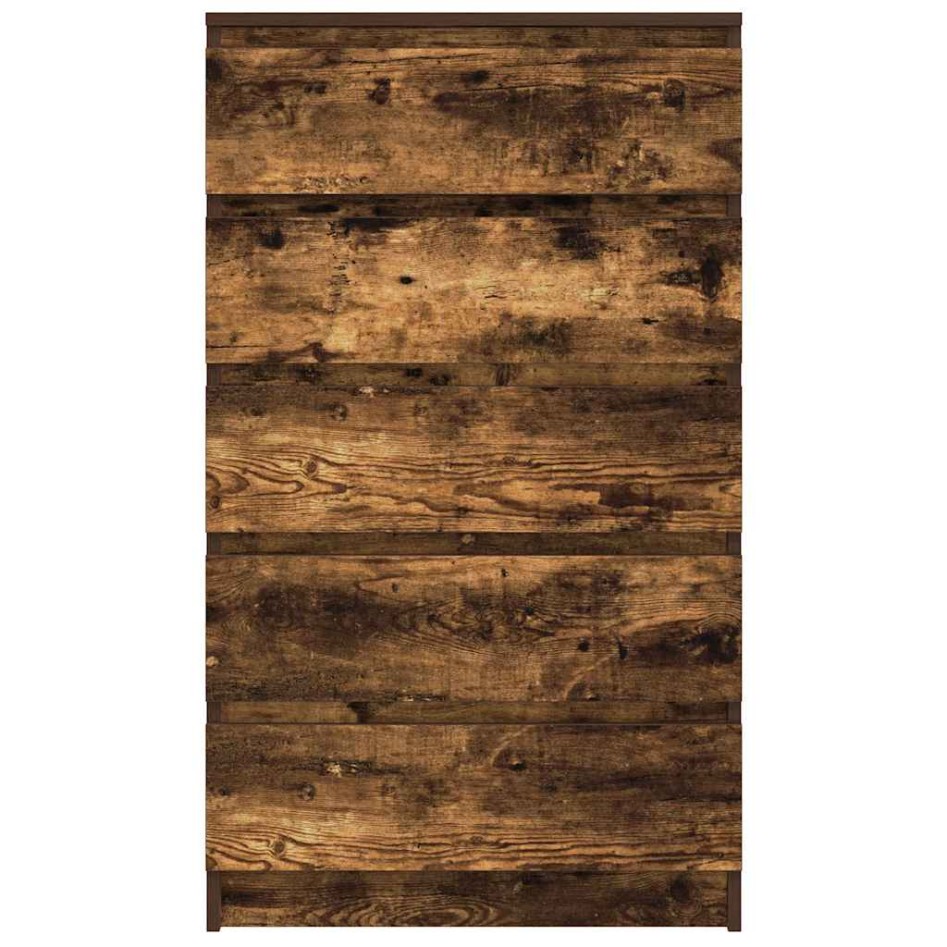 Cómoda de madera contrachapada roble ahumado 60x36x103