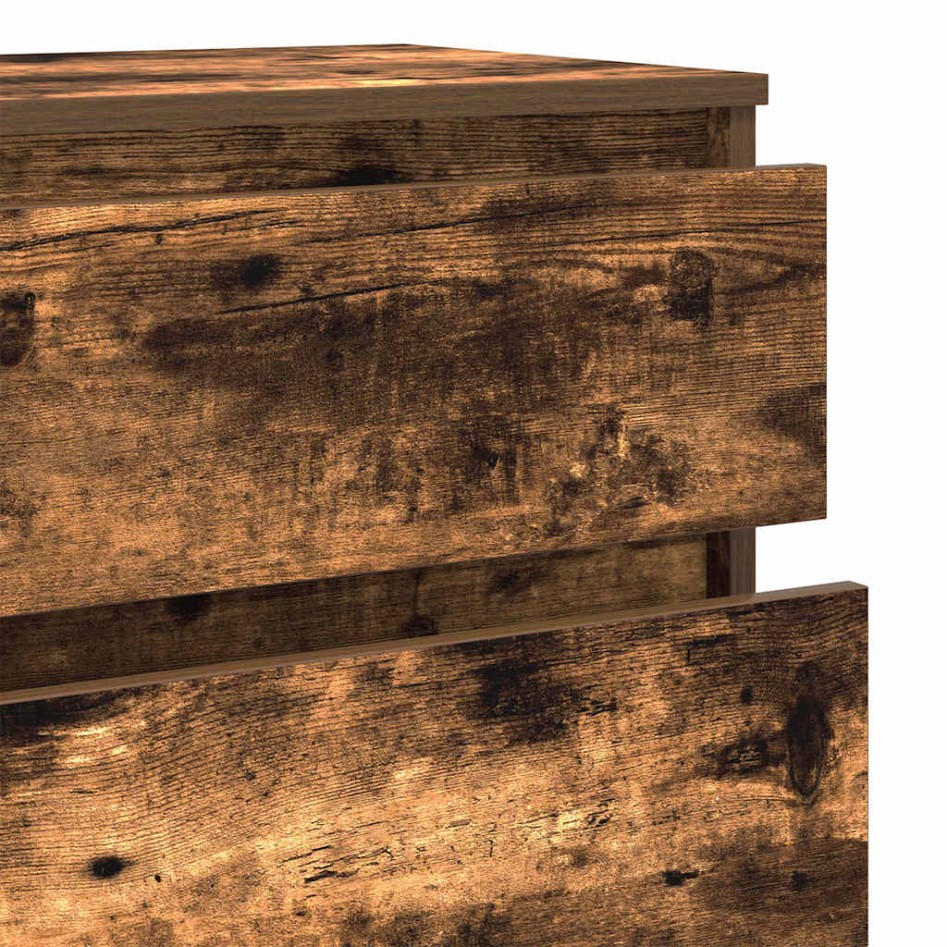 Cómoda de madera contrachapada roble ahumado 60x36x103