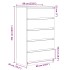 Cómoda de madera contrachapada roble ahumado 60x36x103
