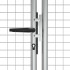 Puerta de jardín de acero galvanizado plateado 415x175