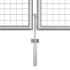 Puerta de jardín de acero galvanizado plateado 415x175