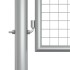 Puerta de jardín de acero galvanizado plateado 415x175