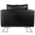 Sillón con patas cromadas cuero sintético