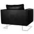 Sillón con patas cromadas cuero sintético