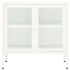 Aparador de acero y vidrio blanco 70x35x70
